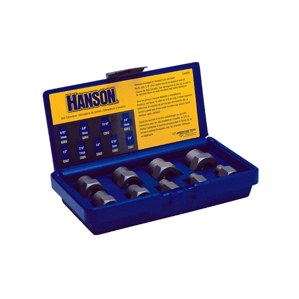 Hanson 9 Piece Fractional Bolt Extractor Set 54009